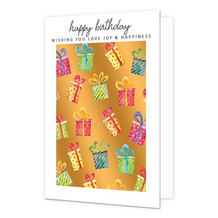 Tarjeta de cumpleaños "Feliz cumpleaños" con sobre dorado para venta al por mayor de Artige BV