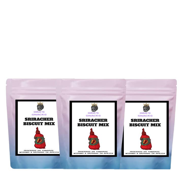 Miscela per Biscotti Sriracha | Basta Aggiungere Latte | Confezione da 3 Piccoli Lotti per la vendita all'ingrosso da parte di Oba's Snacks