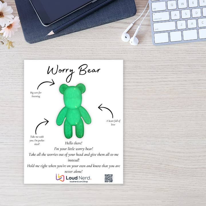 Loud Nerd - Wholesale Fidget Toy - Kids - Pocket Worry Bear