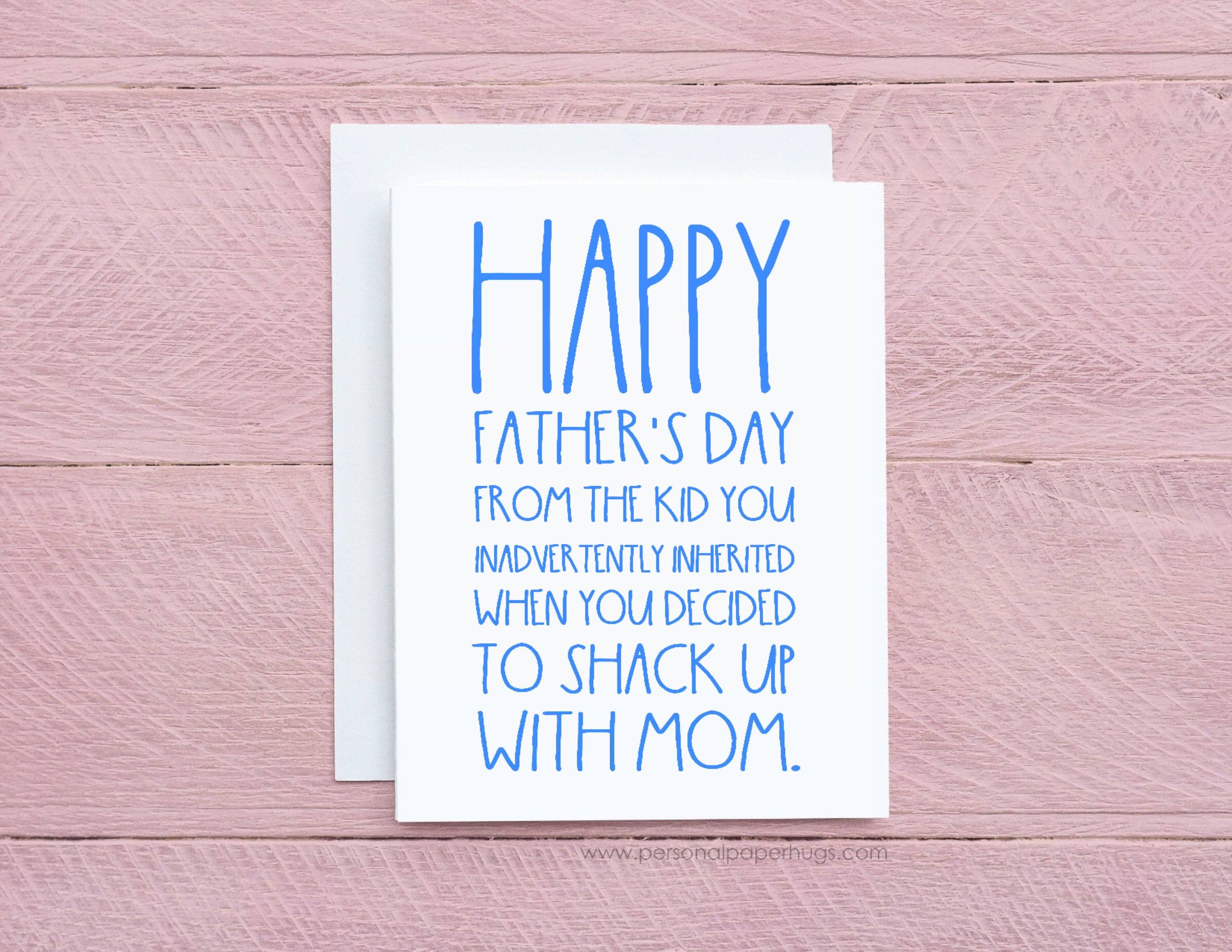 Personal Paper Hugs - Wholesale Father's Day Card - Funny Father's Day Card for Stepdad Father's Day Card for Bonus Dad Card for Father's Day Funny Stepfather Card Funny Bonus Dad Card