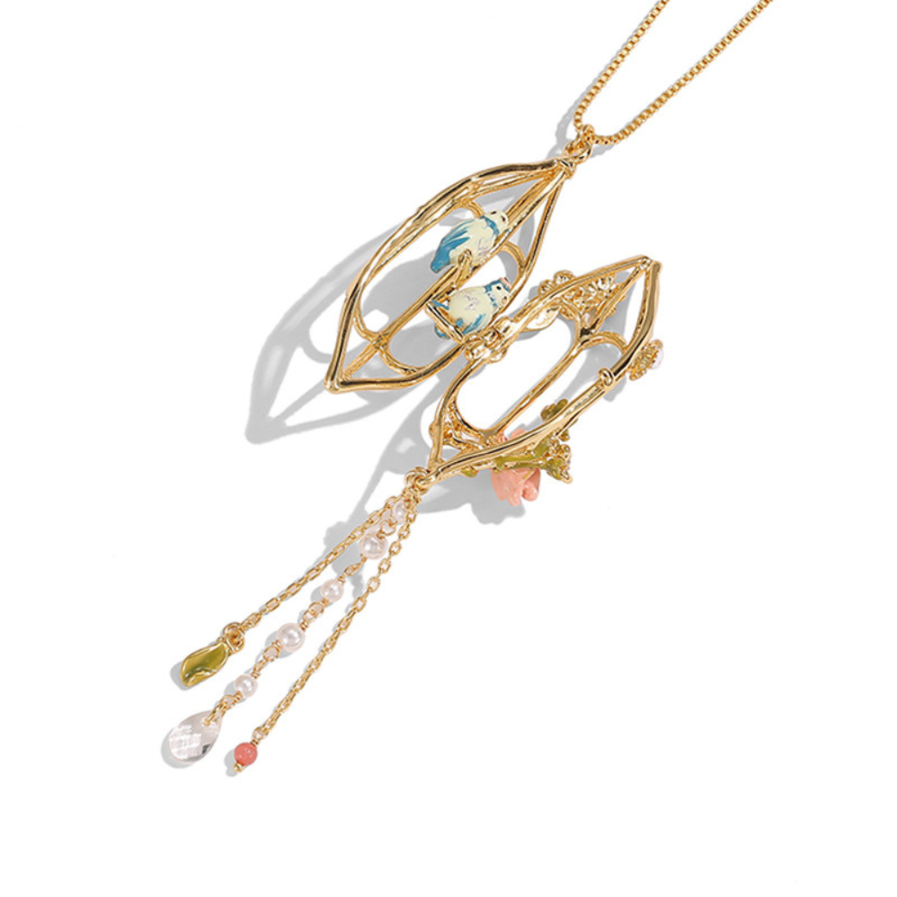 Verdivine – wholesale Pendant/charm necklace – Bird Cage Pendant Necklace3