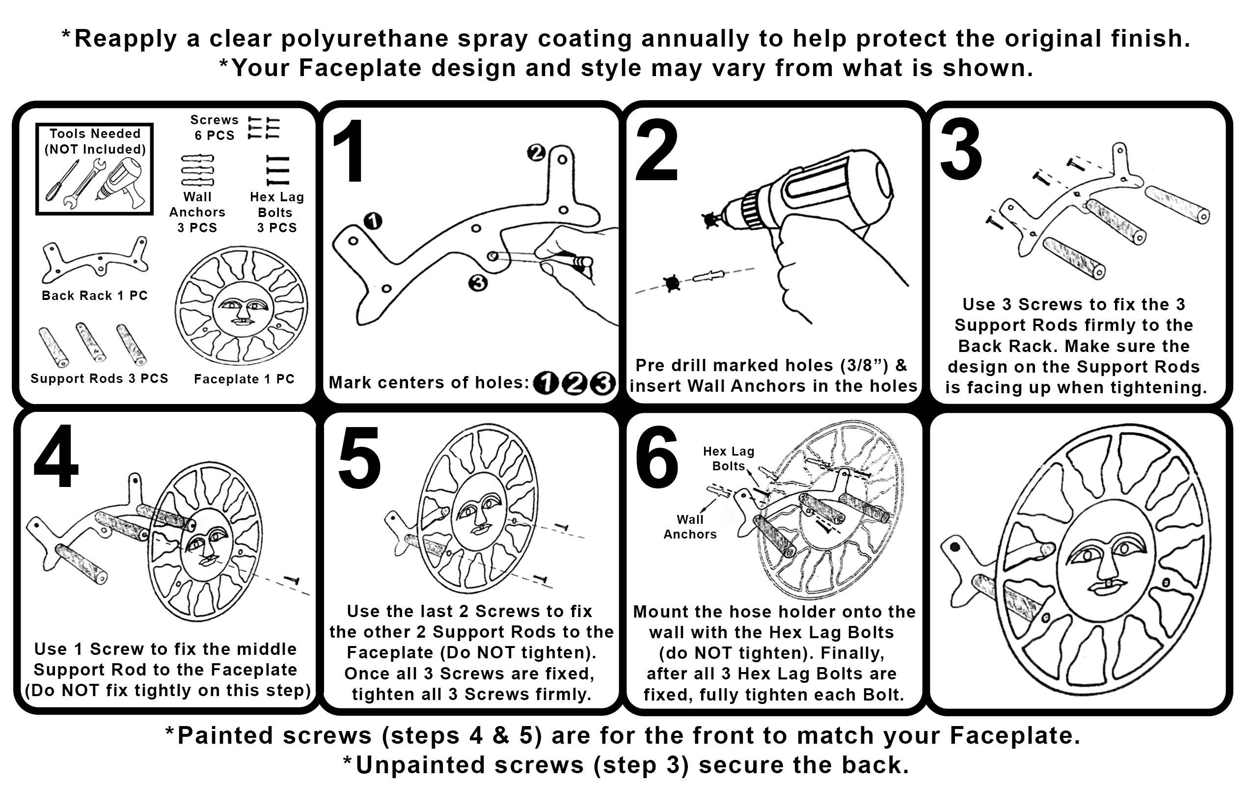 Zeckos – wholesale Utomhusdekor – Brons gjutjärn båt propeller väggmonterad slanghållare5