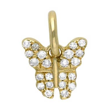 Borboleta Diamante Charm 6x3.85mm por atacado de Jewels of Mewar