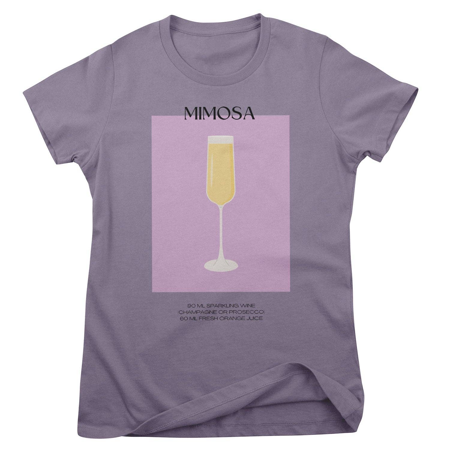 Hybris Production AB - Wholesale Screen Printed T-Shirt - Women's - Mimosa - Cocktail Recipe Girly Tee0