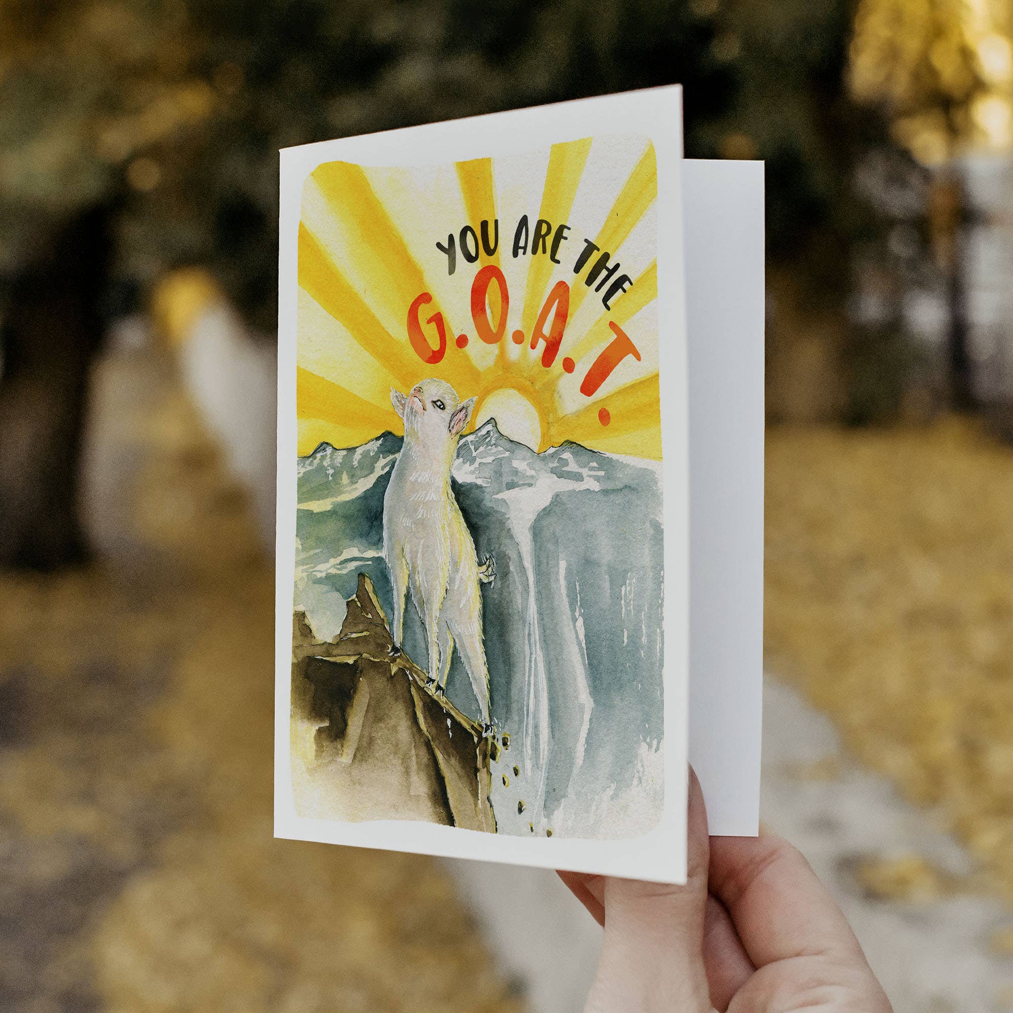 Liyana Studio – wholesale Encouragement card – You Are The Goat - Funny Encouragement Card2