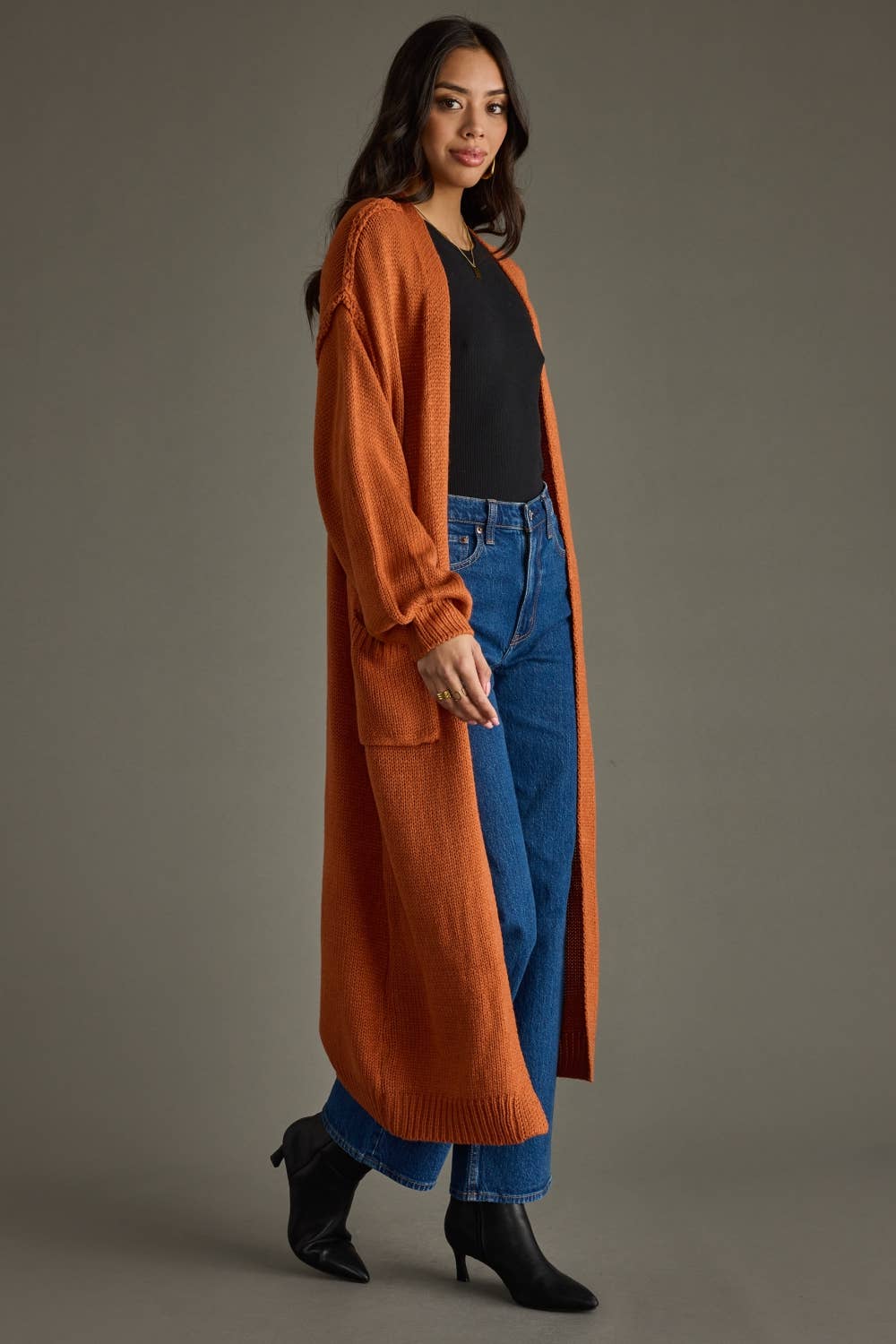 Panache Apparel Co. - Wholesale Cardigan - Women's - Rust Duster Cardigan2