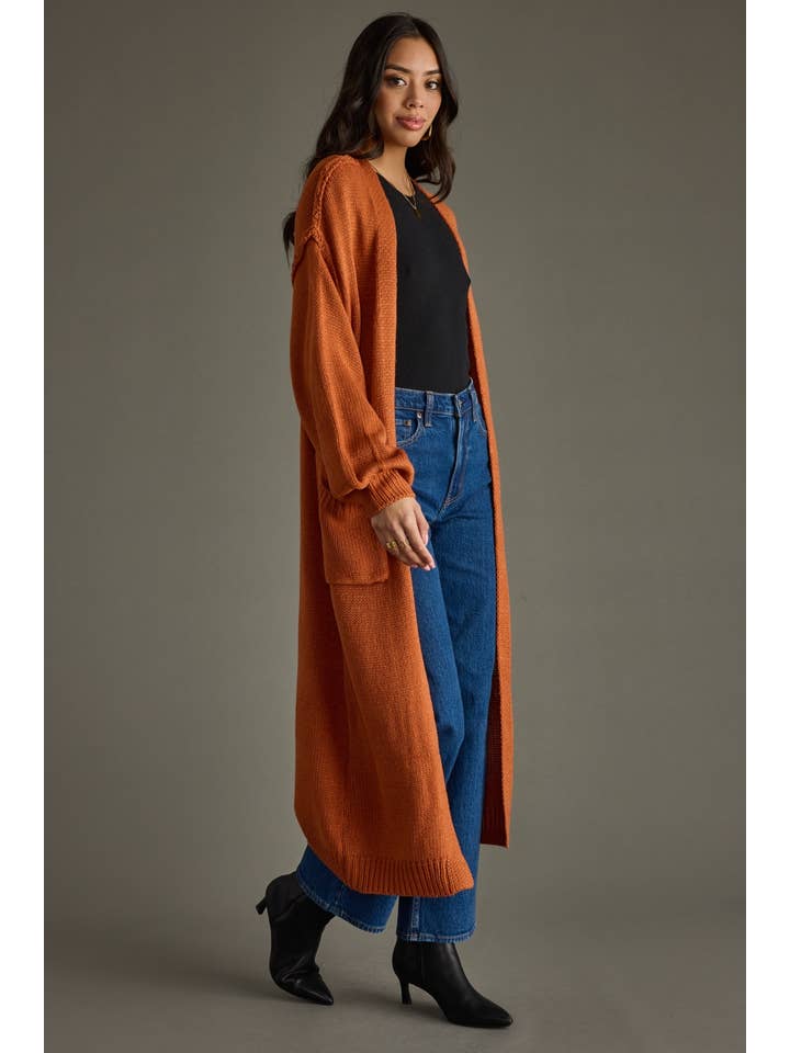 Panache Apparel Co. - Wholesale Cardigan - Women's - Rust Duster Cardigan2