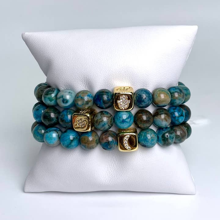 Evil Eye Cube Bracelet for wholesale by LIV Rose Jewelry