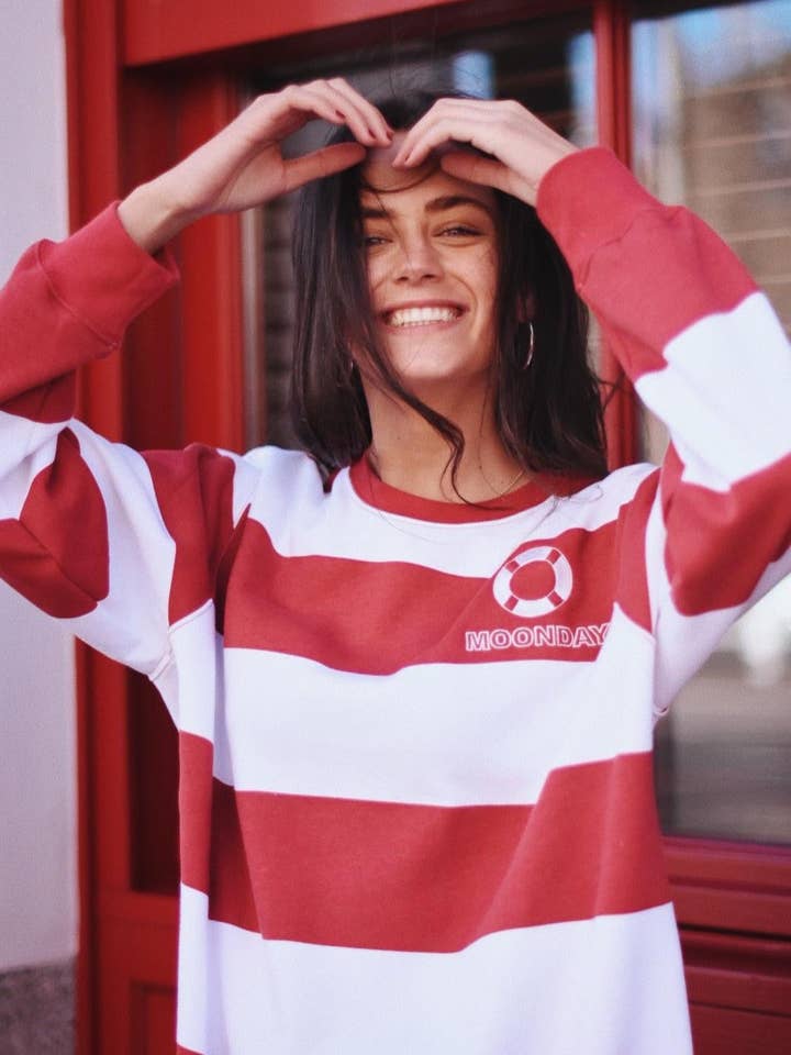 Lifeguard Pullover mit Streifen und Logo für den Großhandel von MOONDAY