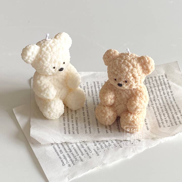 MOI AND KO – wholesale Novelty candle – Teddy Bear soy candle - Korean minimalist decoration.