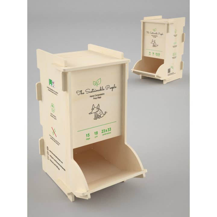 The Sustainable People - Wholesale Pet Poop Bag Dispenser - Product display for biodegradable dog poop bags