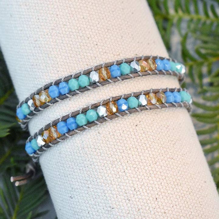 Kathleen - 2 Wrap Leather Bracelet for wholesale by Hadley Richards Designs