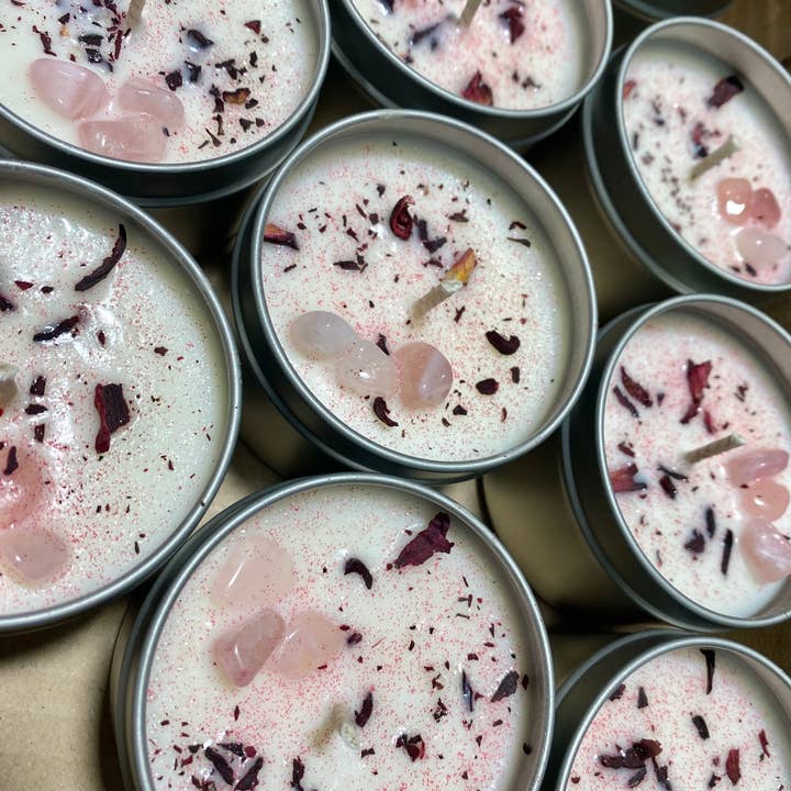 Sapphire & Sage - Wholesale Travel Candles - Pandora Crystal Candle
