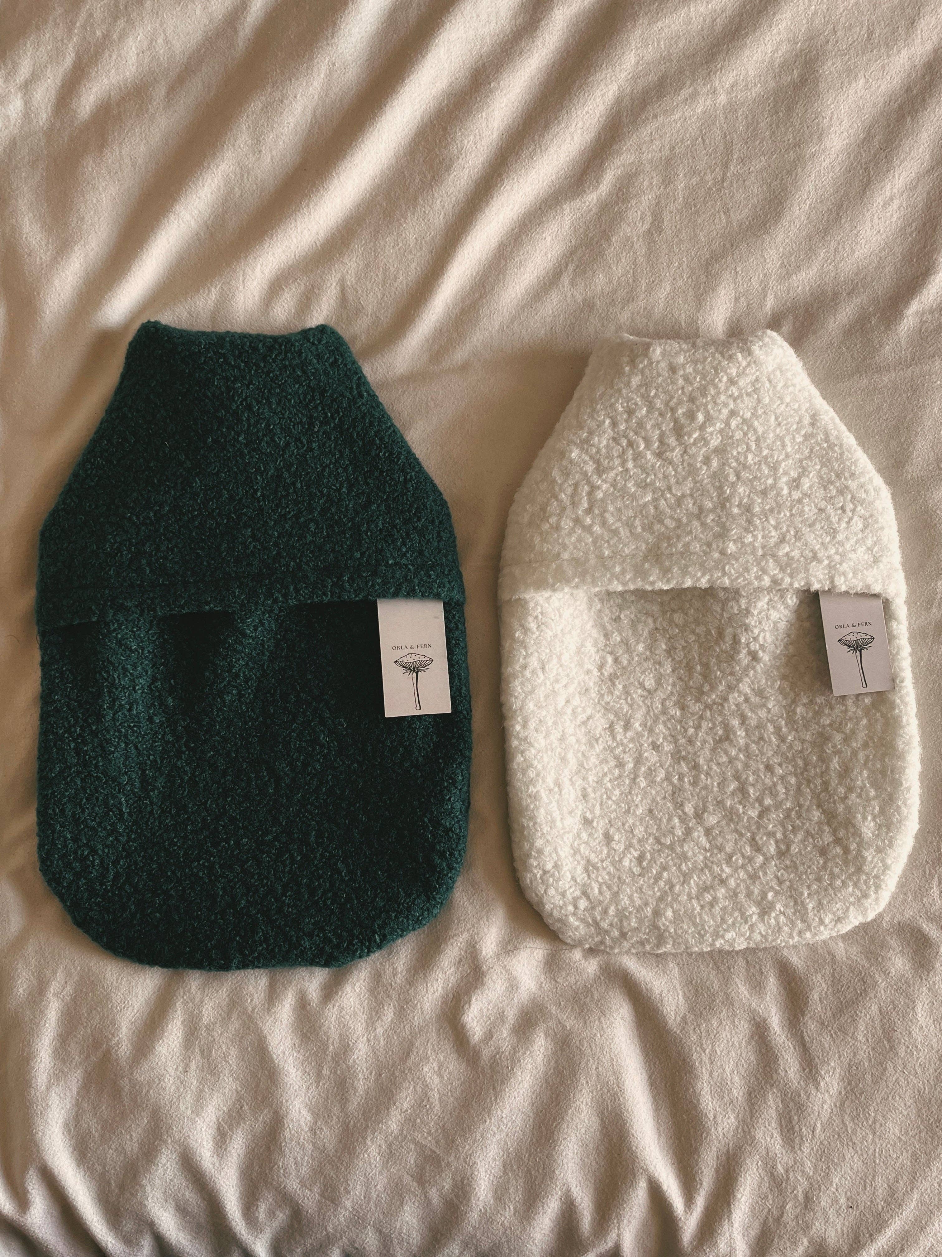 Orla & Fern – wholesale Hot/cold compress – Hot water bottle - Boucle wool - White8