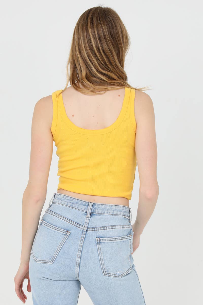 ANGIE – wholesale Tank top – Women′s – X2CA5-ASIS RIB KNIT SCOOP NECK TANK34