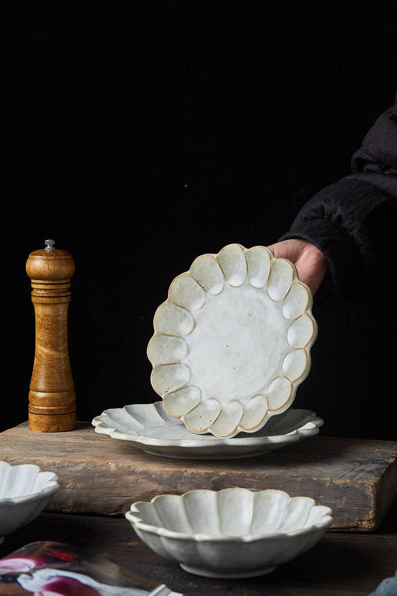 Gohobi （We cover U.S. import duties） - Vente Assiettes/plats/bols de décoration - Assiette-bol à pâtes en grès style japonais Gohobi à fleurs de poirier faite à la main19