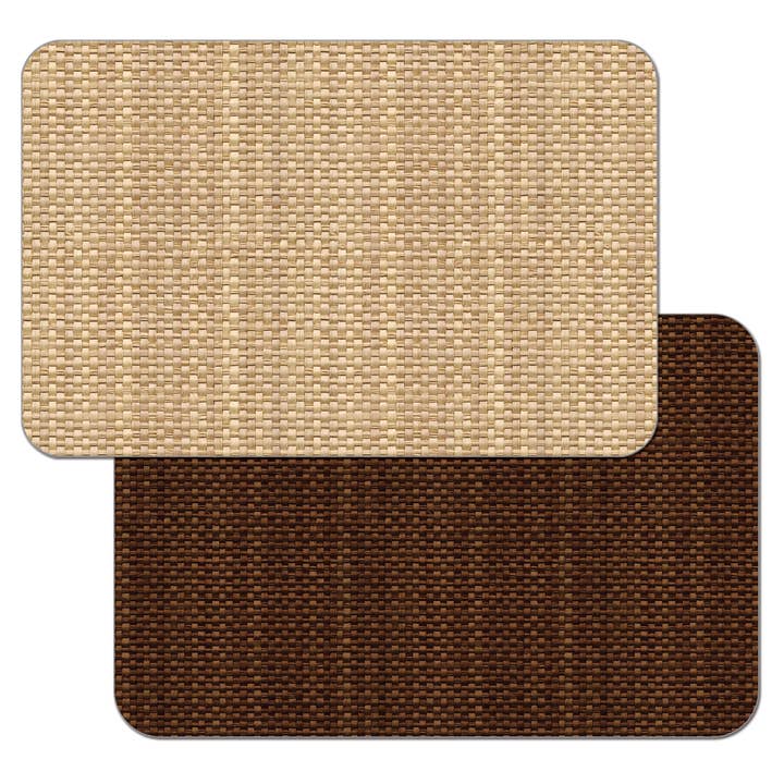 Brown/Natural Reversible Basket Weave Design Placemat for wholesale by CounterArt/Highland Home/Thirstystone