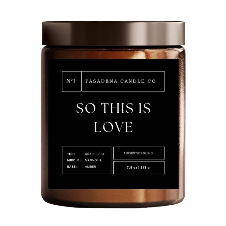 So This Is Love Soy Scented Candle, Bulk Wholesale Candle for wholesale by Pasadena Candle Co