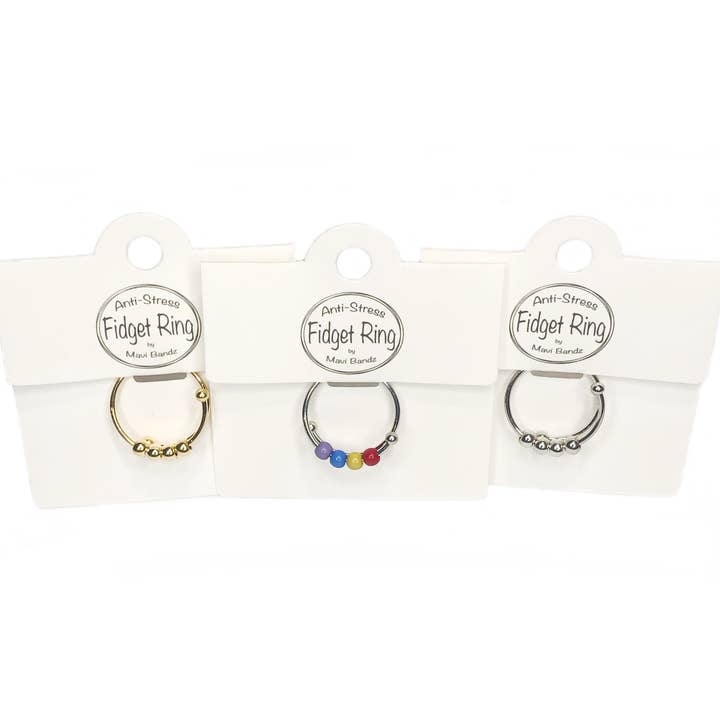 Mavi Bandz - Wholesale Band/Stacked Ring - Fidget Anti Anxiety Rainbow Ring