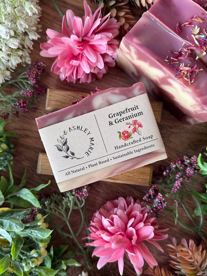 Grapefruit & Geranium Zeep Bar | Verhelderende Handgemaakte Ambachtelijke voor wholesale door Ashley Marie Soap