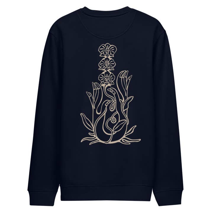Karleth Orchid Unisex-Sweatshirt - Marineblau für den Großhandel von Bønita Clothing