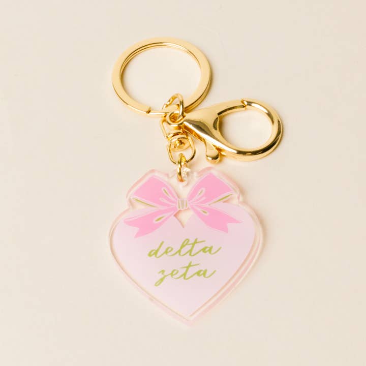 The Darling Effect - Wholesale Keychain - Women's - Sorority Sweetheart Bow Acrylic Keychain - 19 Chapters10