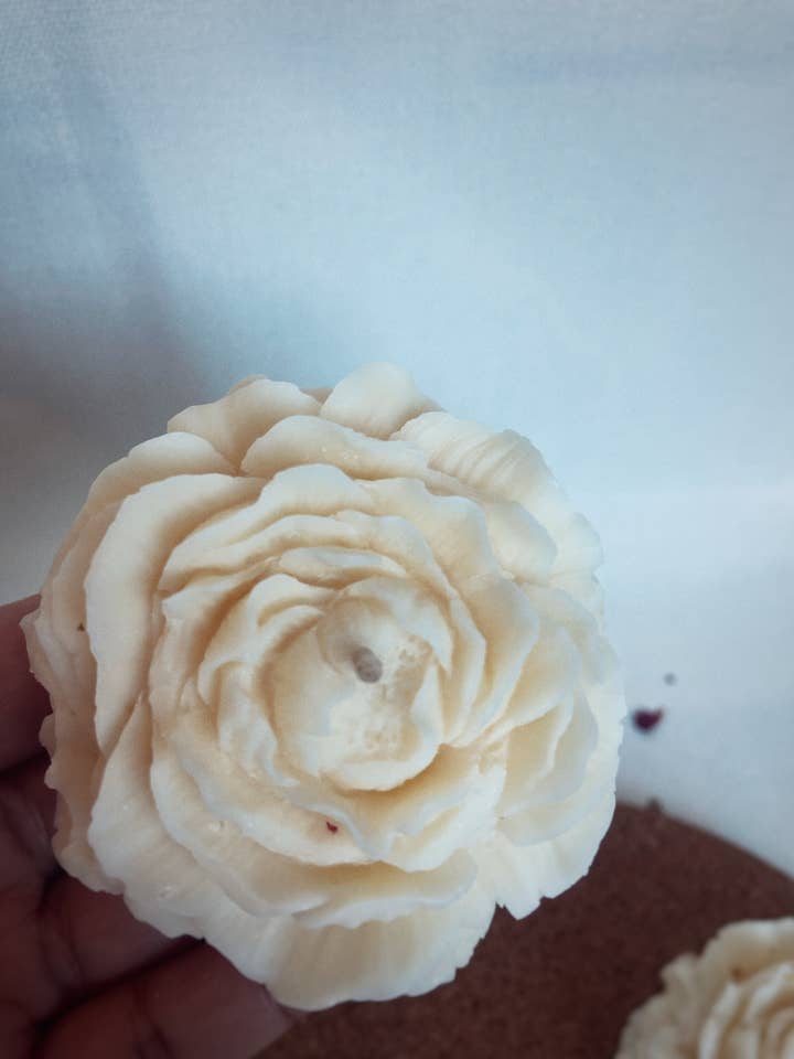 Handmade Peony Flower Soy Decorative Candle - Custom Scent for wholesale by Alero