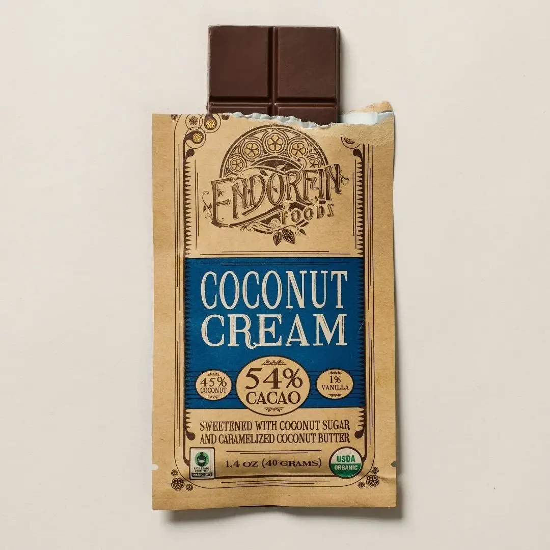 Endorfin Foods - Wholesale Chocolate Bar - Coconut Cream • Coconut Mylk Chocolate Bar • 54% Cacao4