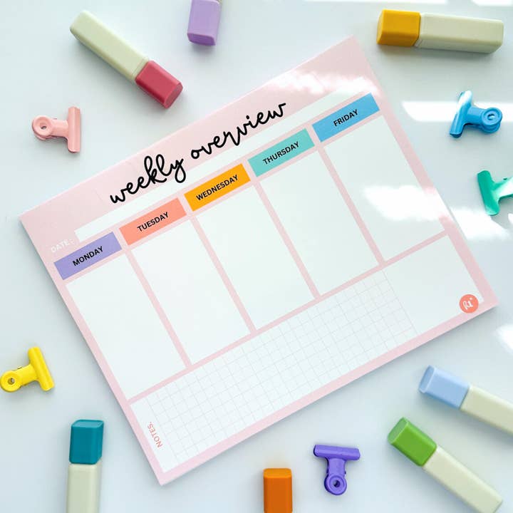 Weekly Overview Notepad Planner for wholesale by Hola Tinina