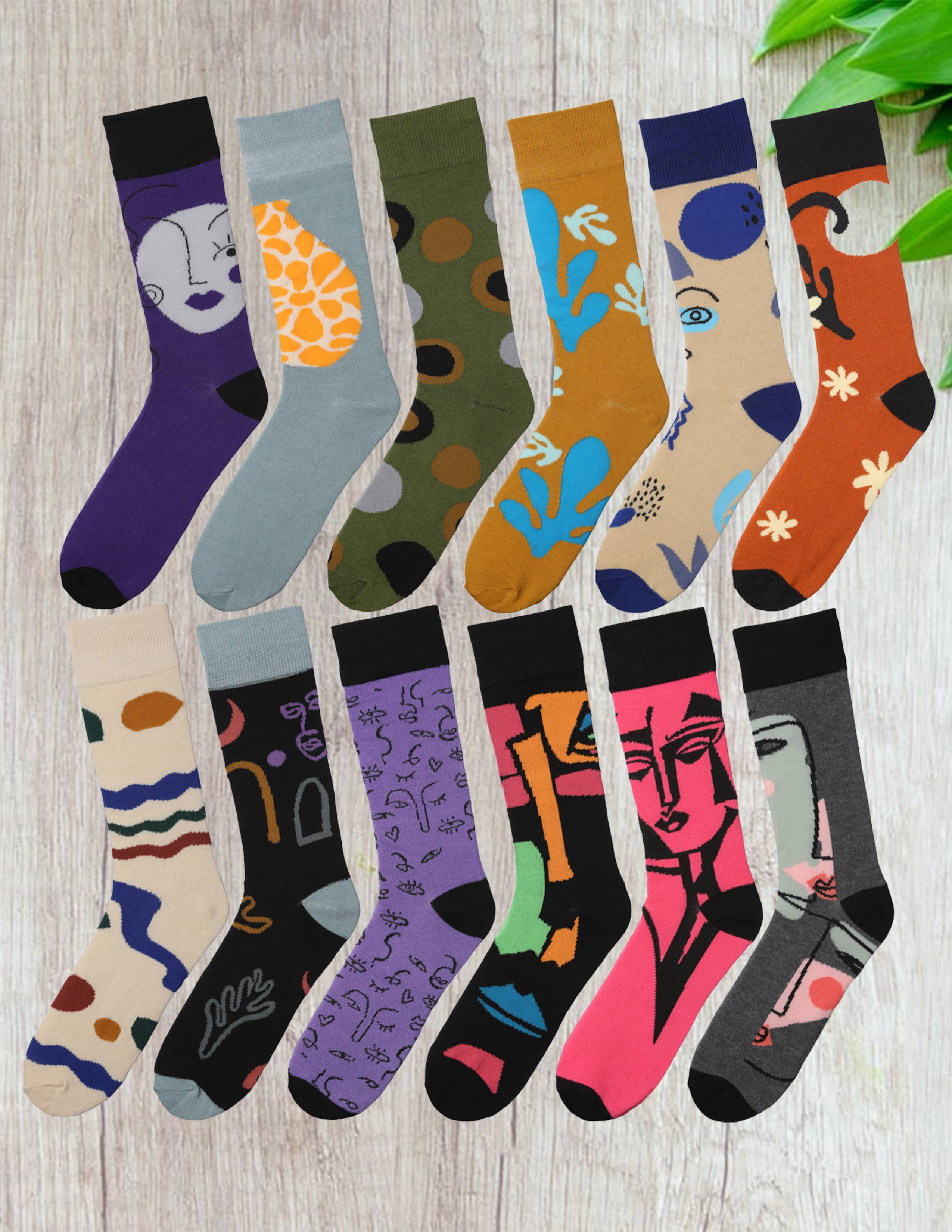 Isadora, Tipi toe, & James Fiallo - Wholesale Socks - Men's - Men's James Fiallo 3 Pack Men's Colorful Fancy Dress Socks9