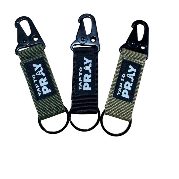 Versible - Wholesale Keychain - Unisex - Tap To Prayâ„¢ - Tactical Carabiner Keychain