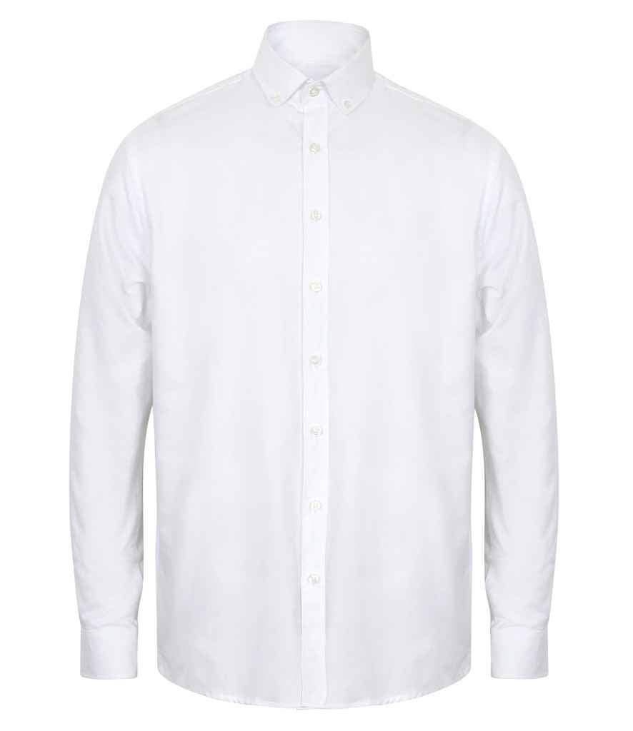 Pierre Francis - Vendita all'ingrosso Camicia button down - Uomo - Henbury - Camicia Oxford moderna a maniche lunghe dal taglio classico6