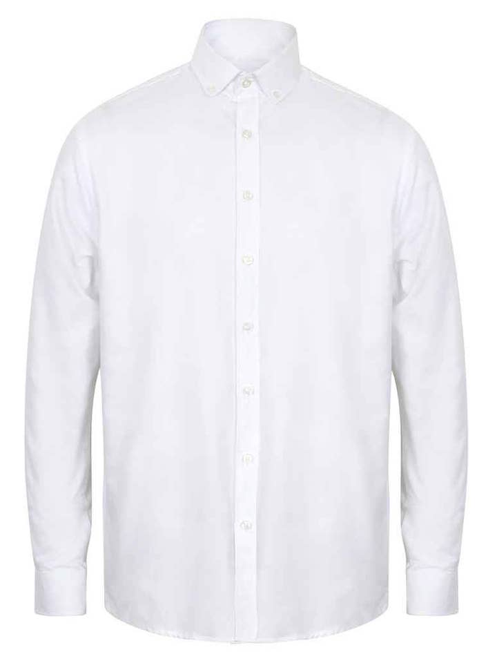 Pierre Francis - Vendita all'ingrosso Camicia button down - Uomo - Henbury - Camicia Oxford moderna a maniche lunghe dal taglio classico6