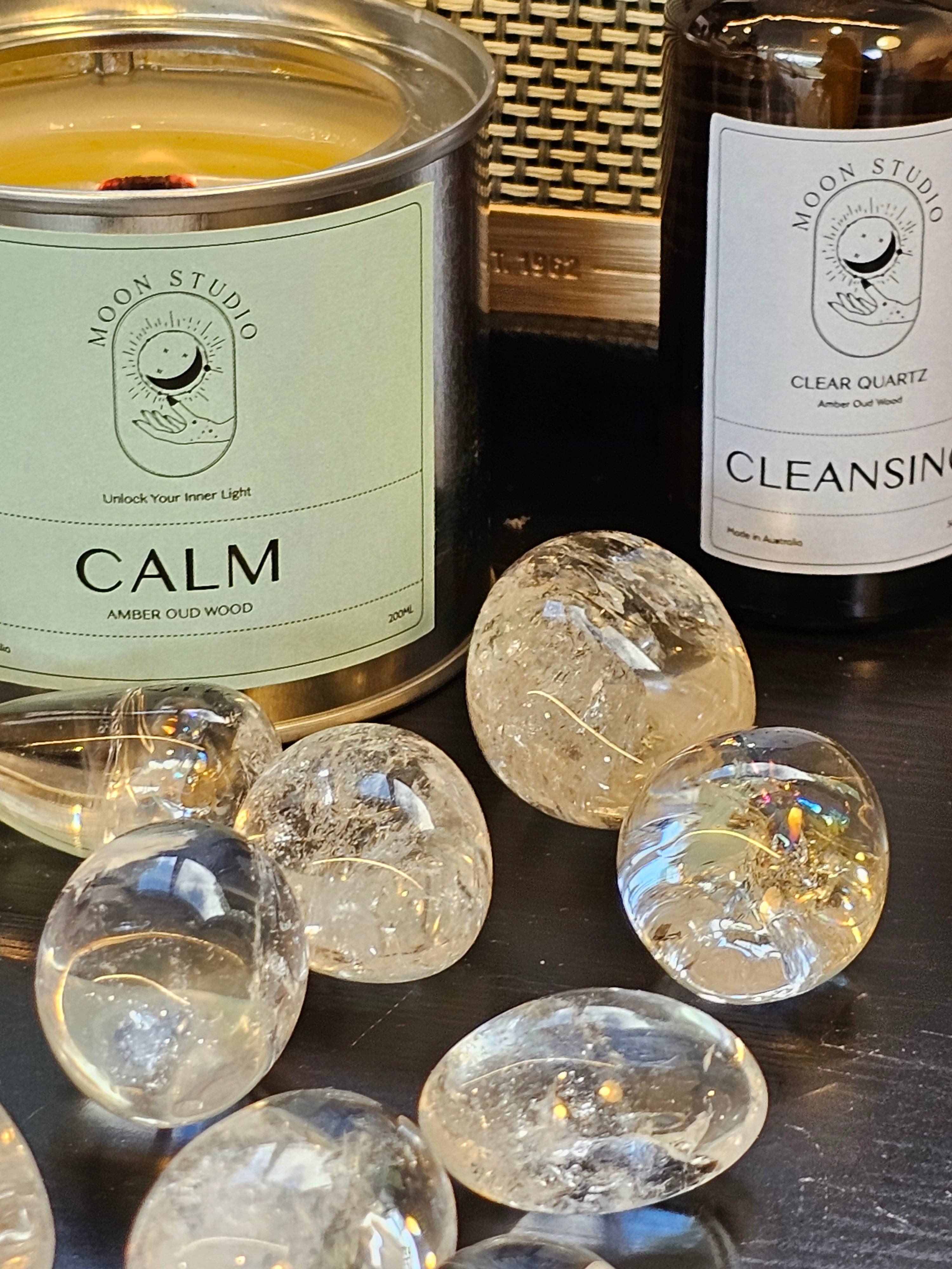 Moon Rituals - Wholesale Room & Linen Spray - Cleansing Spray Infused with Clear Quartz - Amber Oud Wood Scent - Hand Poured in Sydney, Australia3