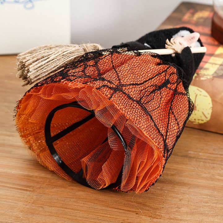 ACCITY - Wholesale Tree Topper - Scary Witch Broomstick Halloween Tree Topper_CWMM98636