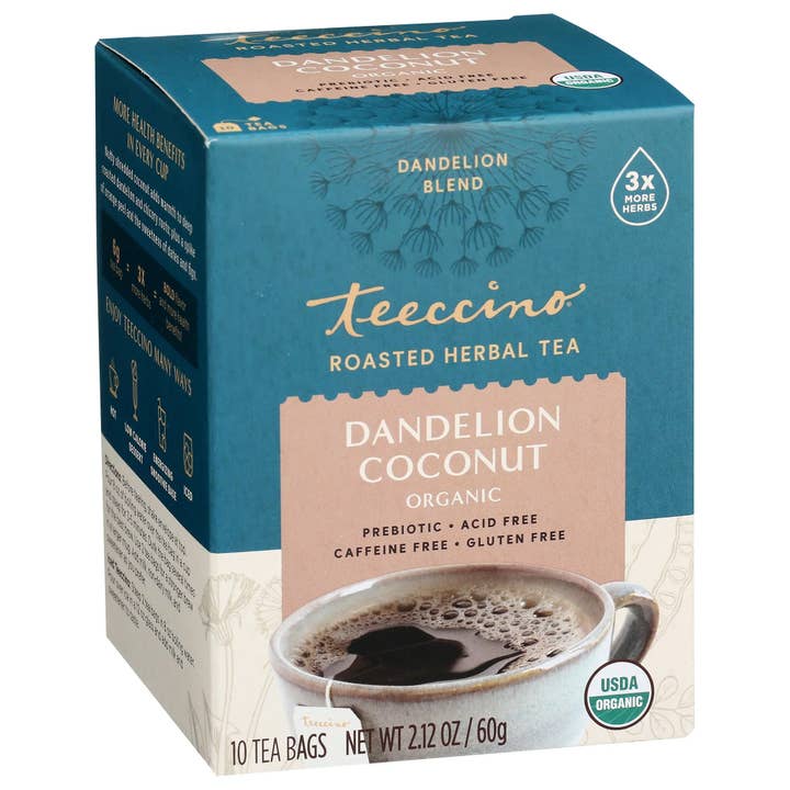 Teeccino - Wholesale Health/Detox Tea - Dandelion Coconut Roasted Herbal Tea-Organic