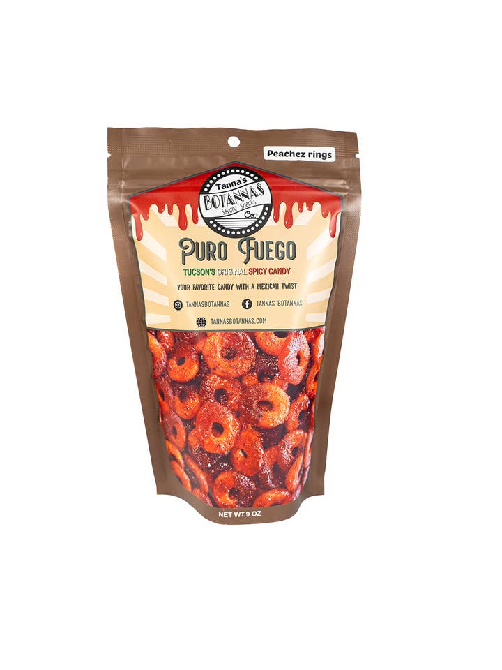 Peachez 9oz for wholesale by Tannas Botannas PURO FUEGO