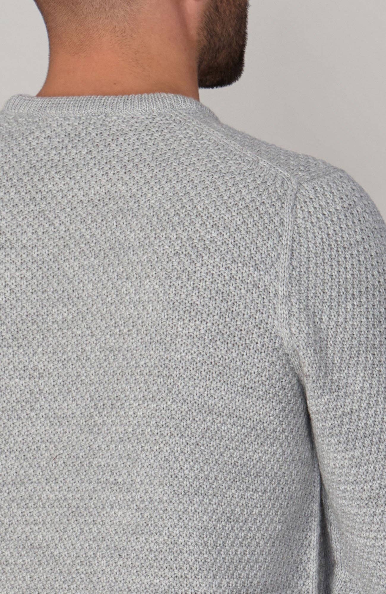 Paul James Knitwear - Wholesale Knit Sweater - Men's - Mens Chunky Merino Moss Stitch Fisherman Jumper2