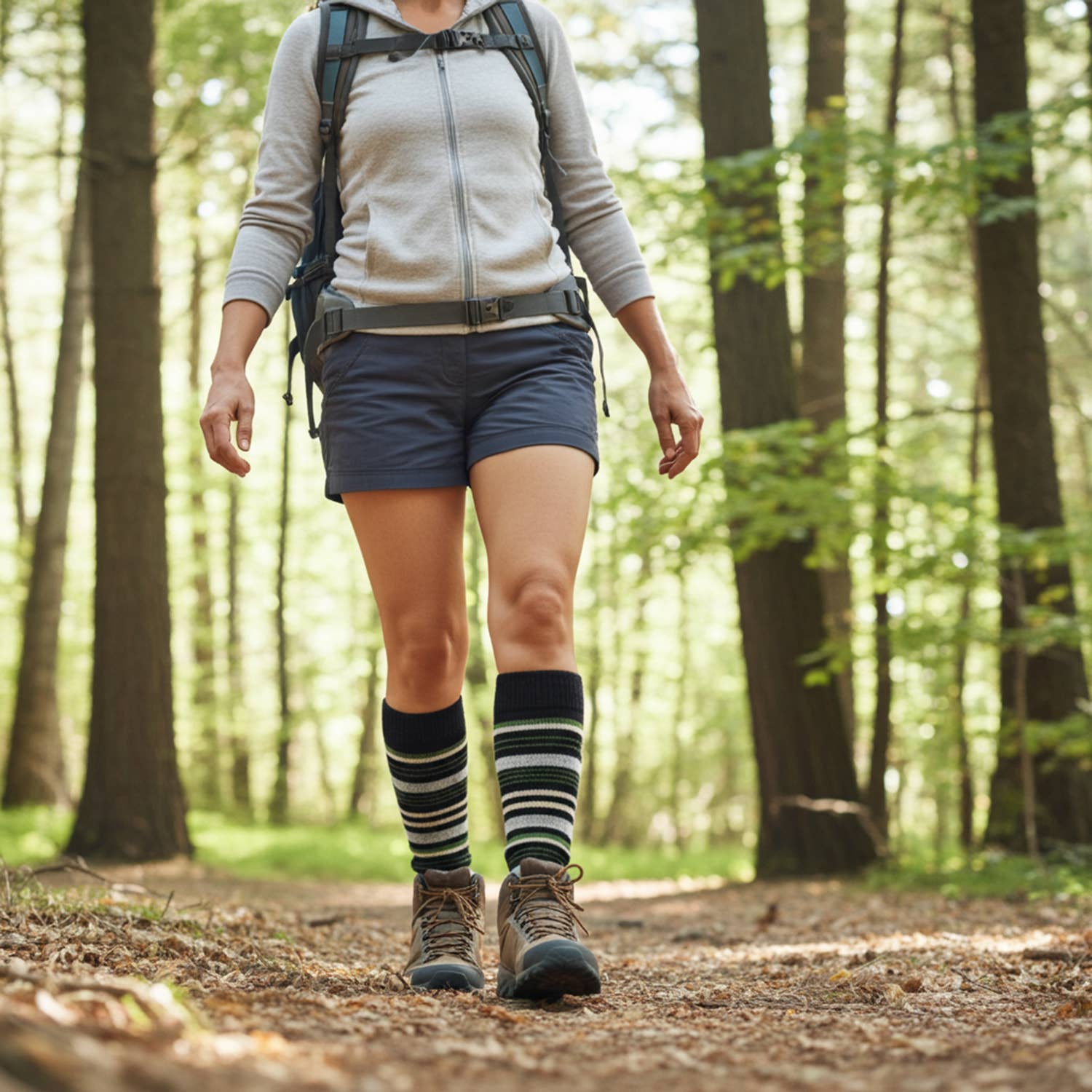 Shupaca Alpaca - Wholesale Socks - Unisex - Alpaca Socks - Stripe - Moss1