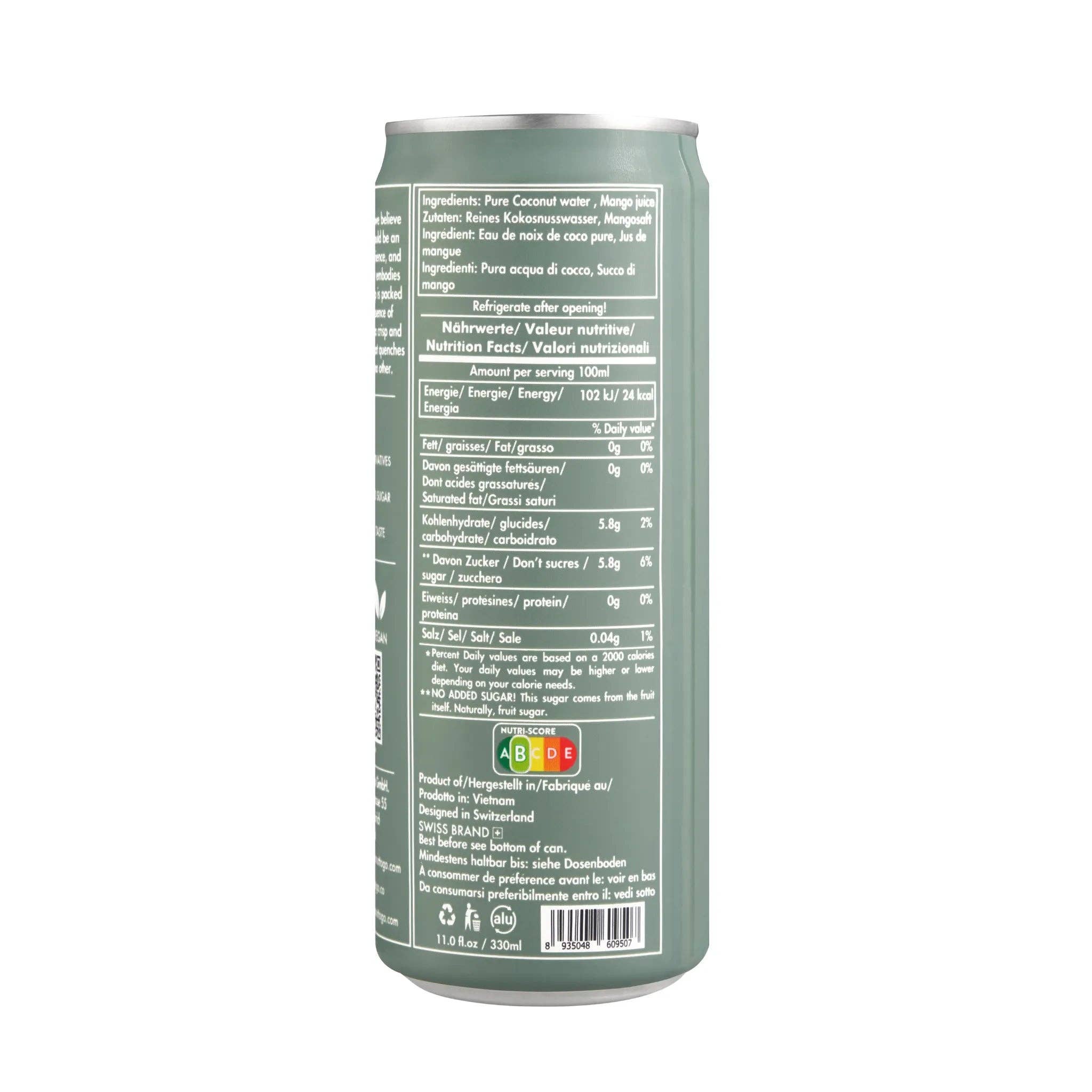 COCONUT TO GO - Wholesale Water met een smaakje/infused water (zonder koolzuur) - KOKOSWATER + MANGO2