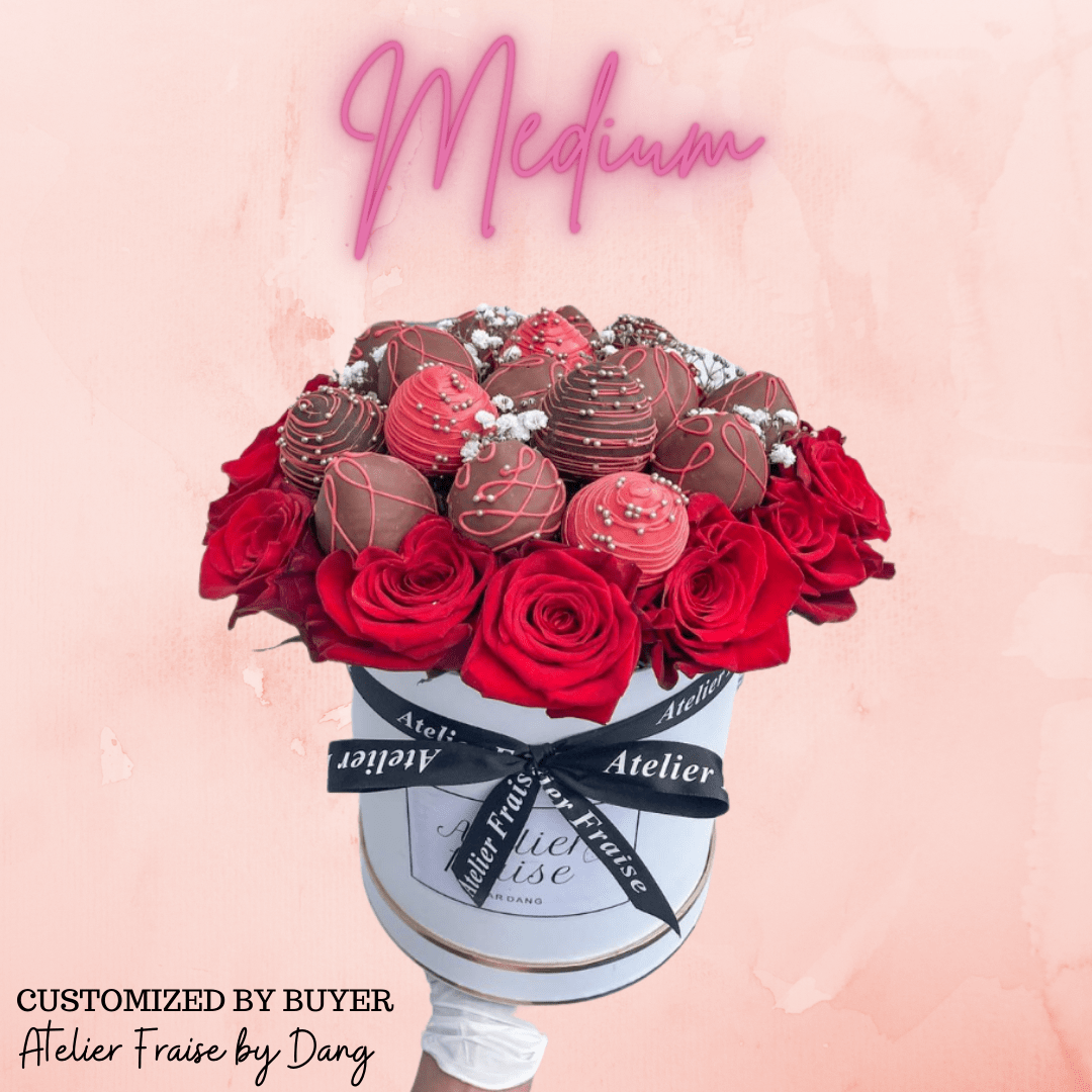 Elegant Design Supply – wholesale Presentbox – Rund blomsterbox i hattmodell «Flowers for You»24