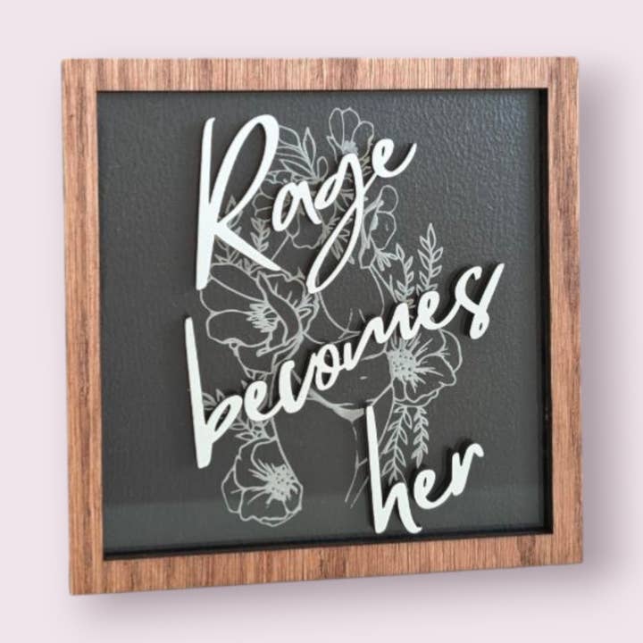 Vrede Bliver Hende | Bogreolskilt for engroshandel hos Quill & Cauldron