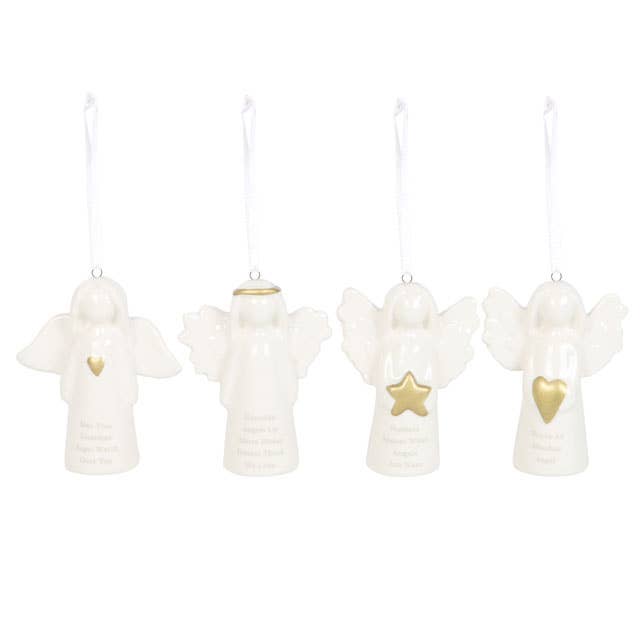 Something Different Wholesale – wholesale Ornament set – Set of 24 Guardian Angel Sentiment Ornaments on Display2