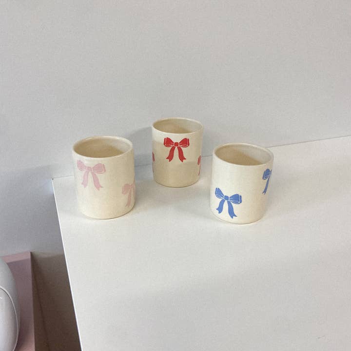 Bow cups 🎀 for wholesale by Lilas Clayground