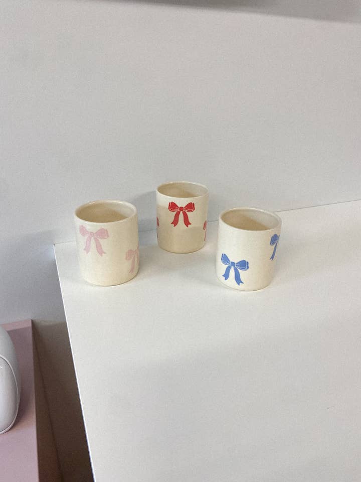 Bow cups 🎀 for wholesale by Lilas Clayground