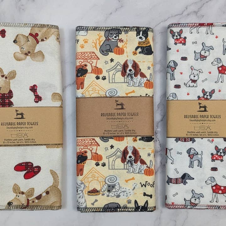 Reusable Paper Towels, Eco Friendly Cleaning Cloths for wholesale by DawnRigbyDesigns
