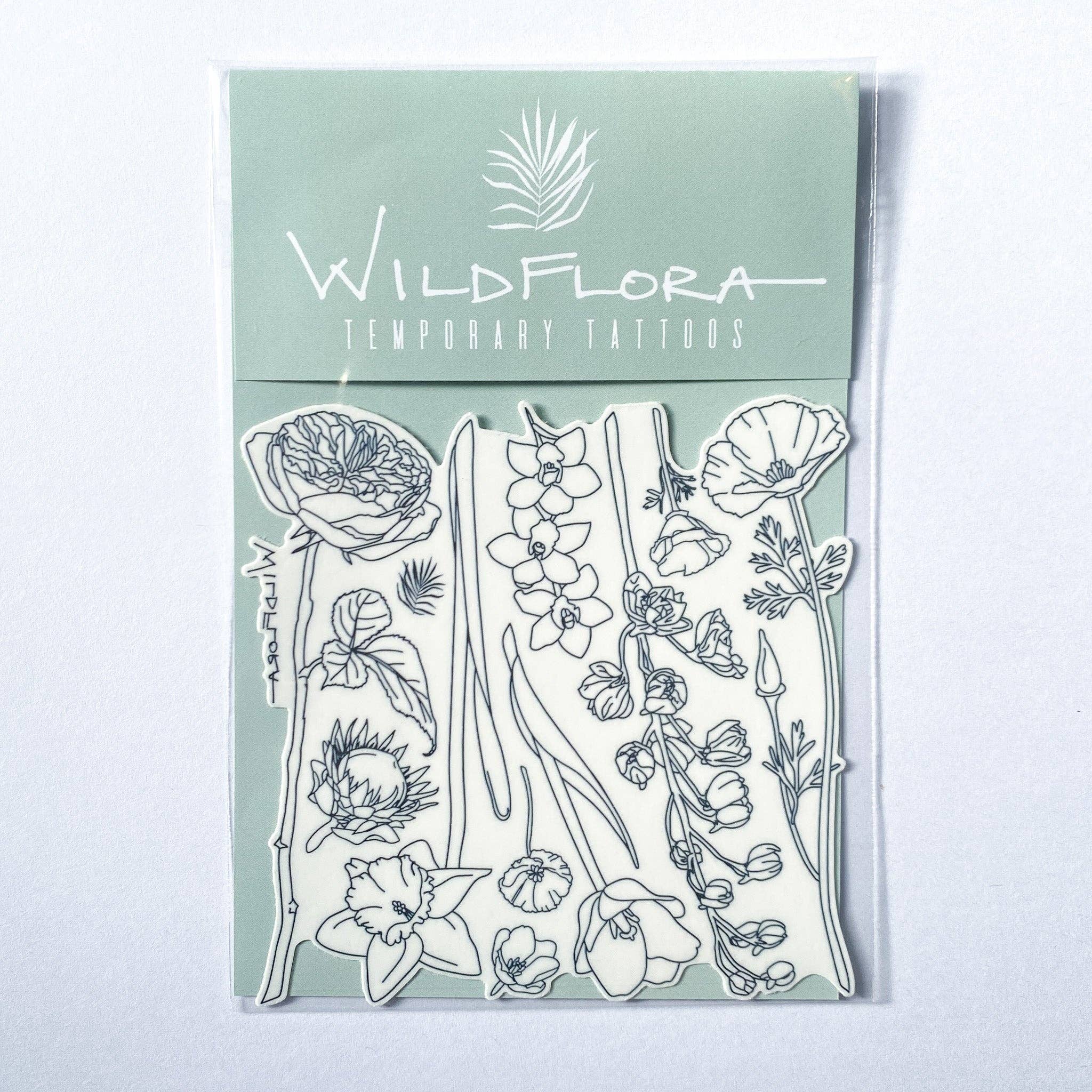 WildFlora - Wholesale Temporary Tattoo - Wholesale WildFlora Floral Temporary Tattoos4