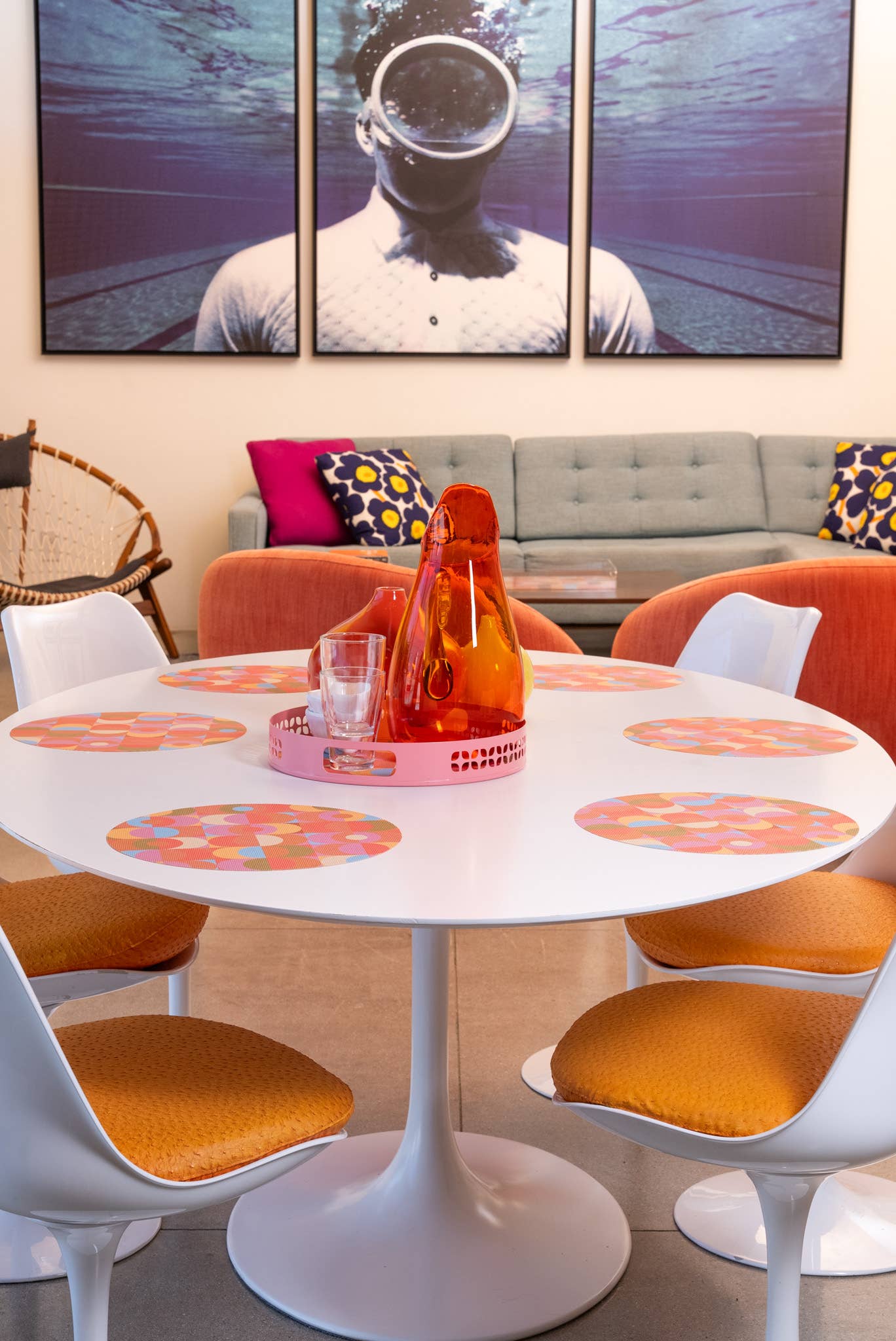 hide+seek SUPPLY CO - Wholesale Placemat - Blink double-sided Round Woven Placemat 12.6" diameter7