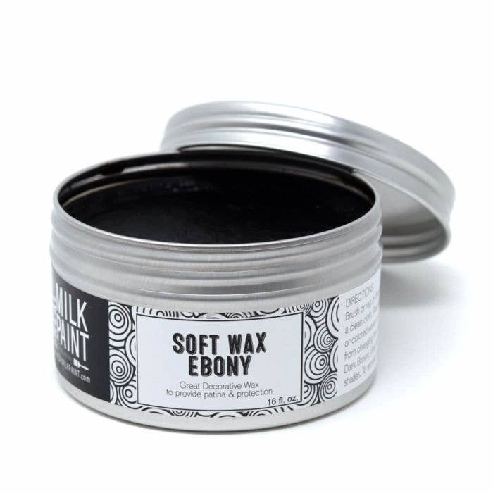 The Real Milk Paint Co. - Wholesale Furniture Wax/Paint - Soft Wax - Ebony, 16 oz.