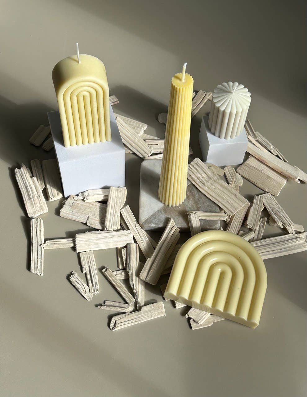 Urban Craft - Wholesale Pillar Candle - Long Pillar Candle-Tall Soy Candle-Weeding Candle-Ribbed1